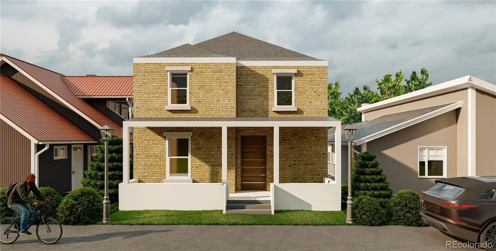 A front view of a house with a yard at 2515 North Gaylord Street