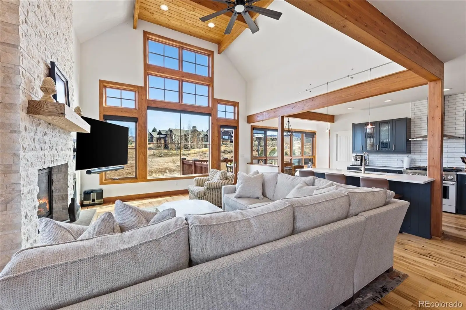 A living room with furniture and a flat screen tv at 22 Callie Clark Court