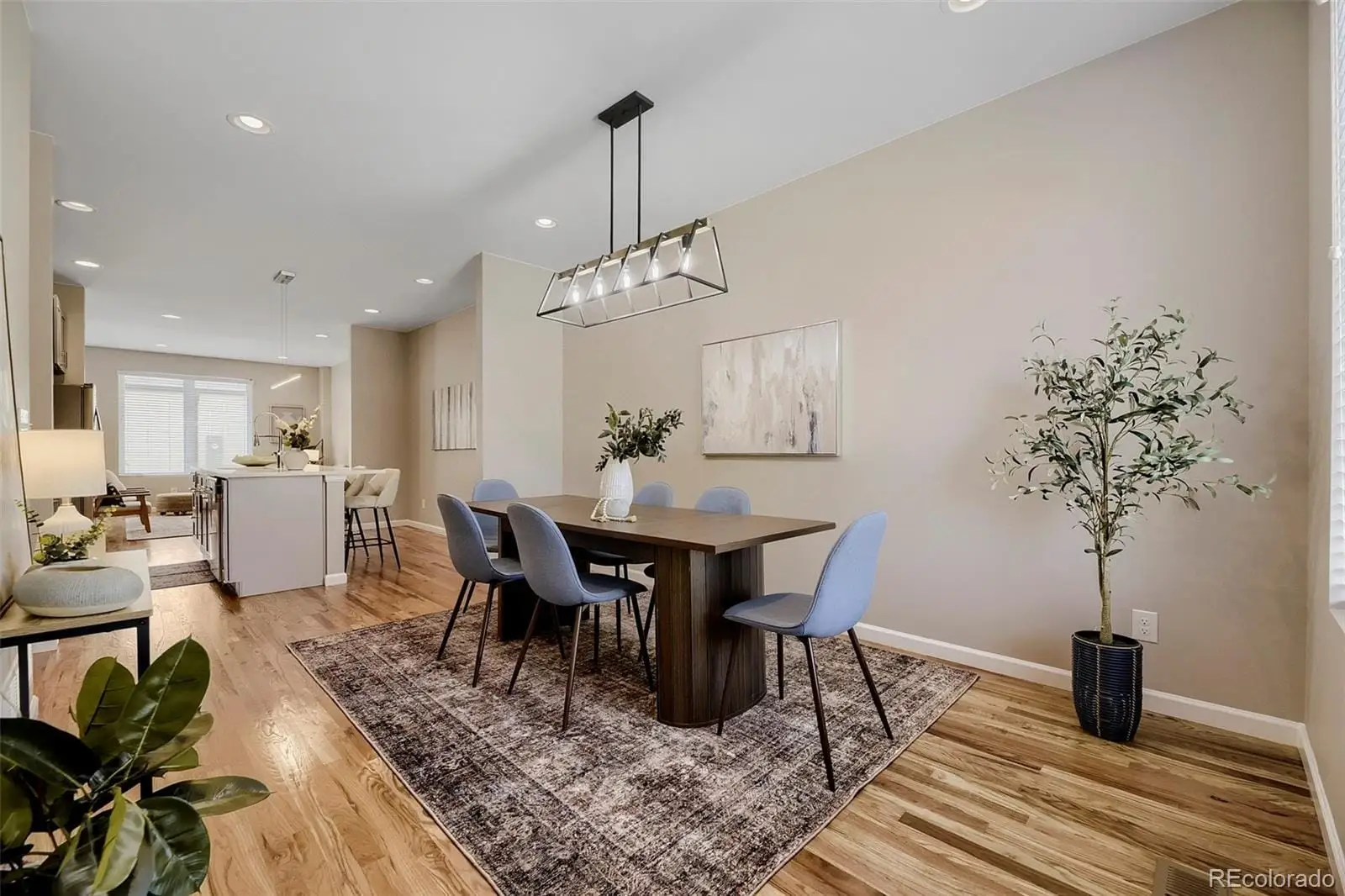 A view of a dining room with furniture at 1027 Julian Street