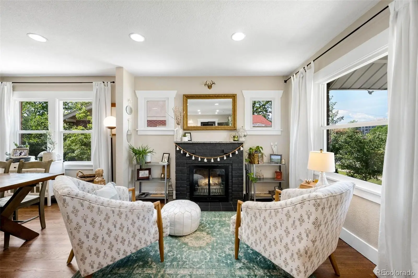 A living room with furniture and a fireplace at 2026 South Lincoln Street