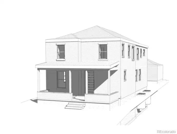 A white building with a outdoor space at 2515 North Gaylord Street