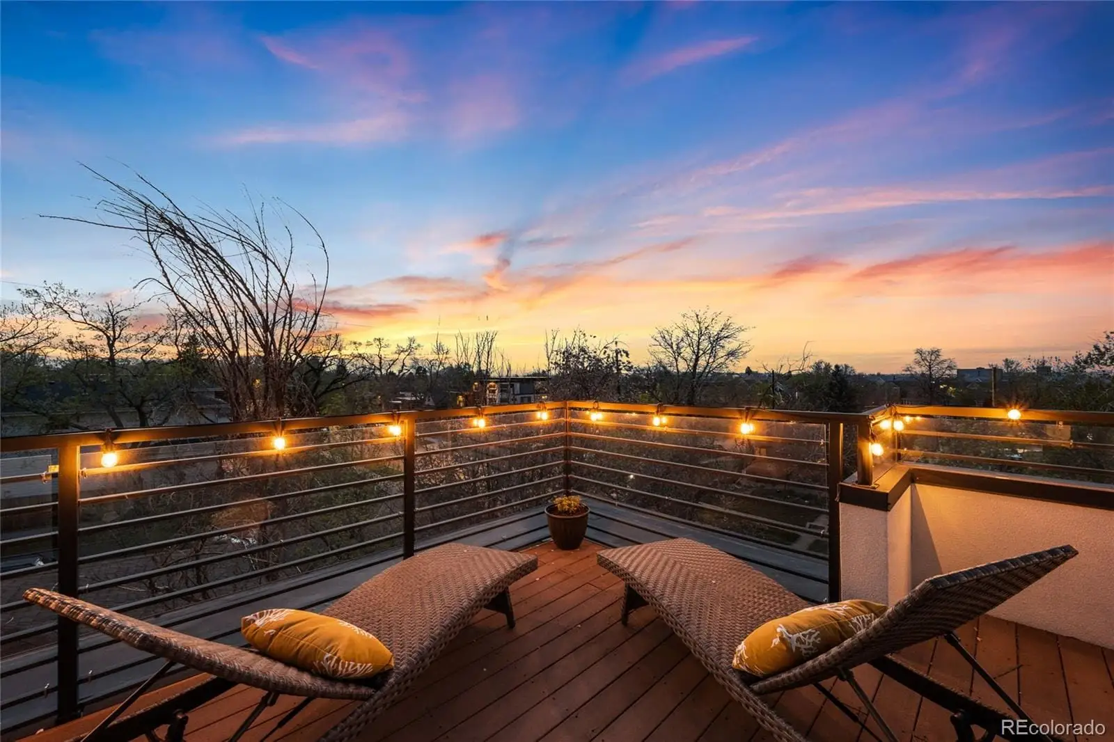 A view of outdoor space with seating at 4560 West 35th Avenue