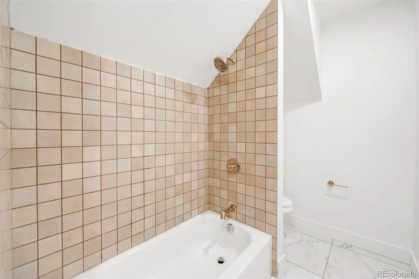 A bathroom with a bathtub and shower at 2343 Dahlia Street
